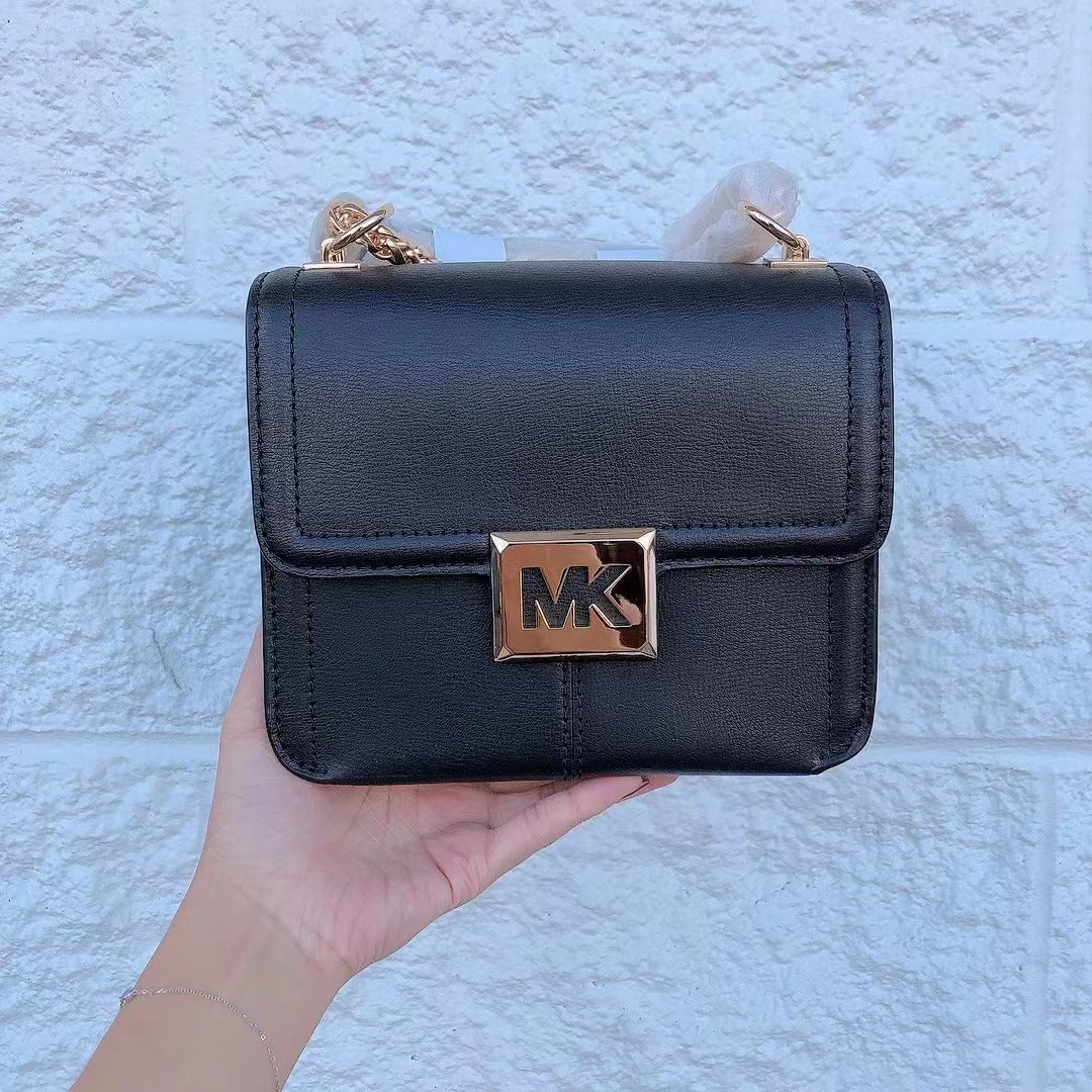 MICHAEL KORS 35F1G6SS5L Sonia Small Leather Shoulder Bag In Black MICHAEL KORS 35F1G6SS5L Sonia Small Leather Shoulder Bag In Black
